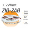 Tira LED 5 mts Flexible ZIG-ZAG 36W 300 Led SMD 2835 IP20 Blanco Frío Serie Profesional